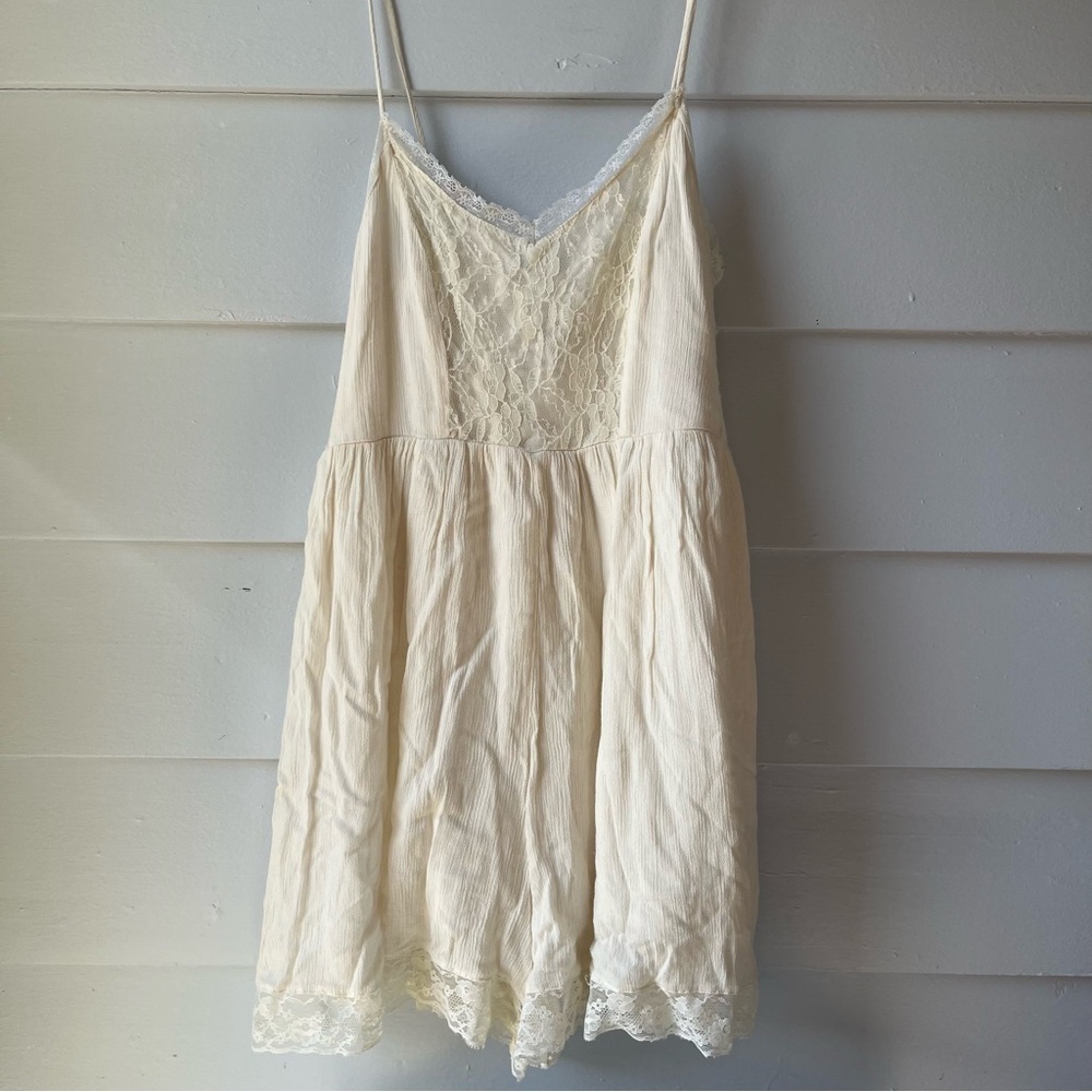 Abercrombie & Fitch Cream Lace Romper